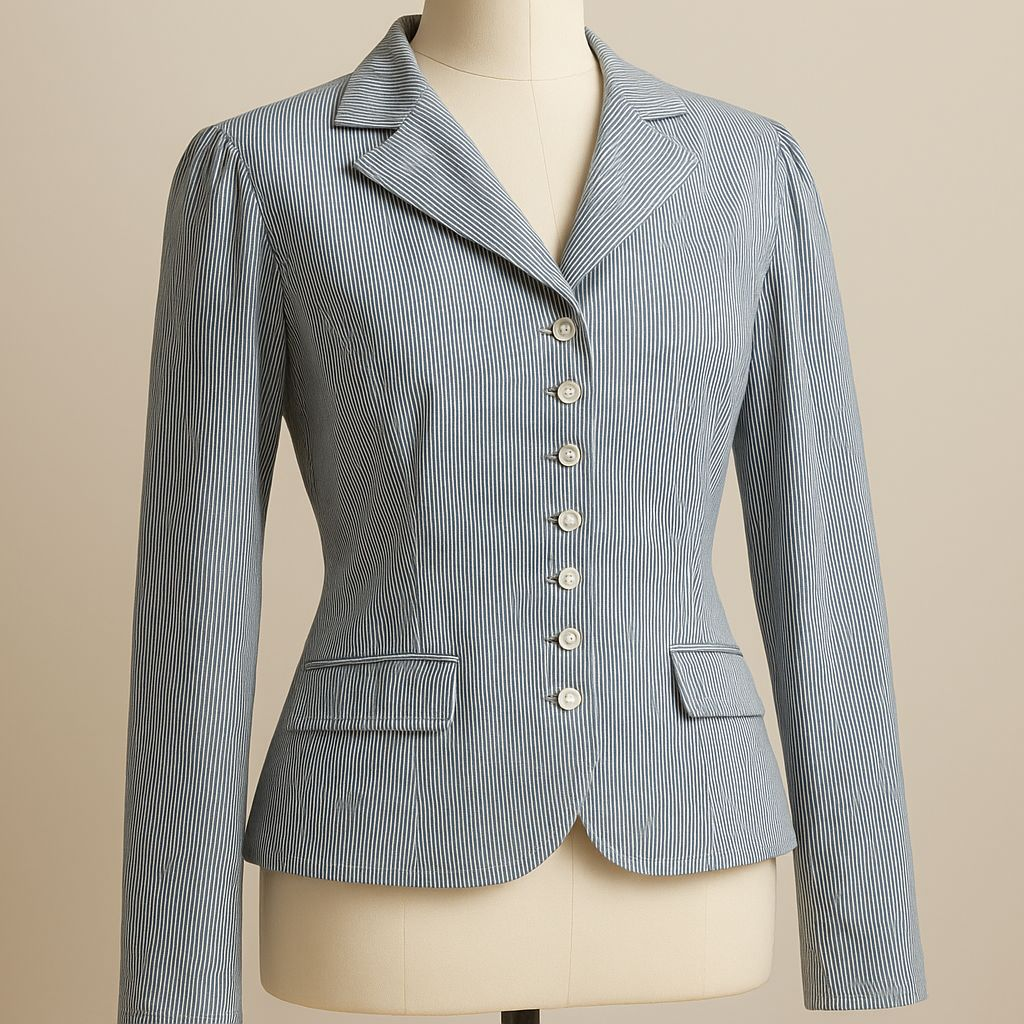 RALPH LAUREN PINSTIPED BLAZER